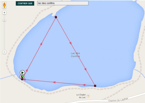 Parcours lac des Confins